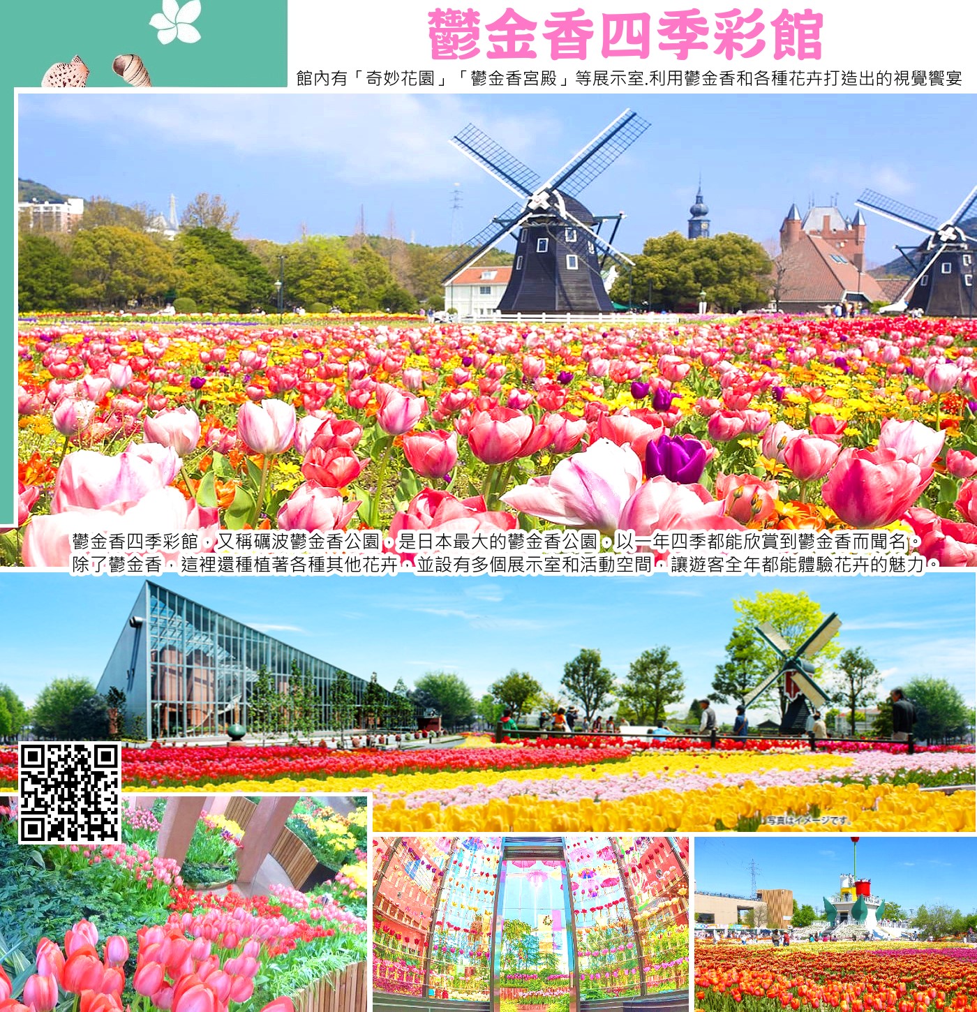 鬱金香四季彩館，又稱礪波鬱金香公園，是日本最大的鬱金香公園，以一年四季都能欣賞到鬱金香而聞名。